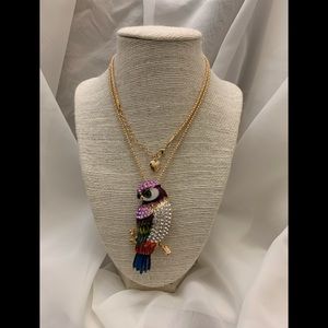Betsey Johnson Necklace with Bird Charm